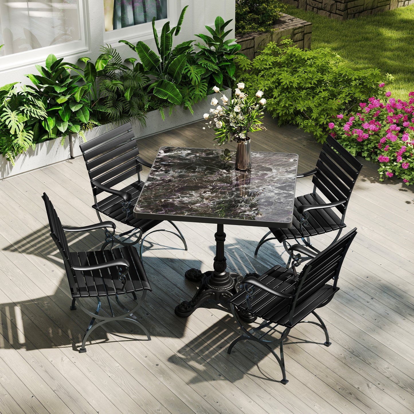 Outdoor Sintered Stone and a Modern Dining Table