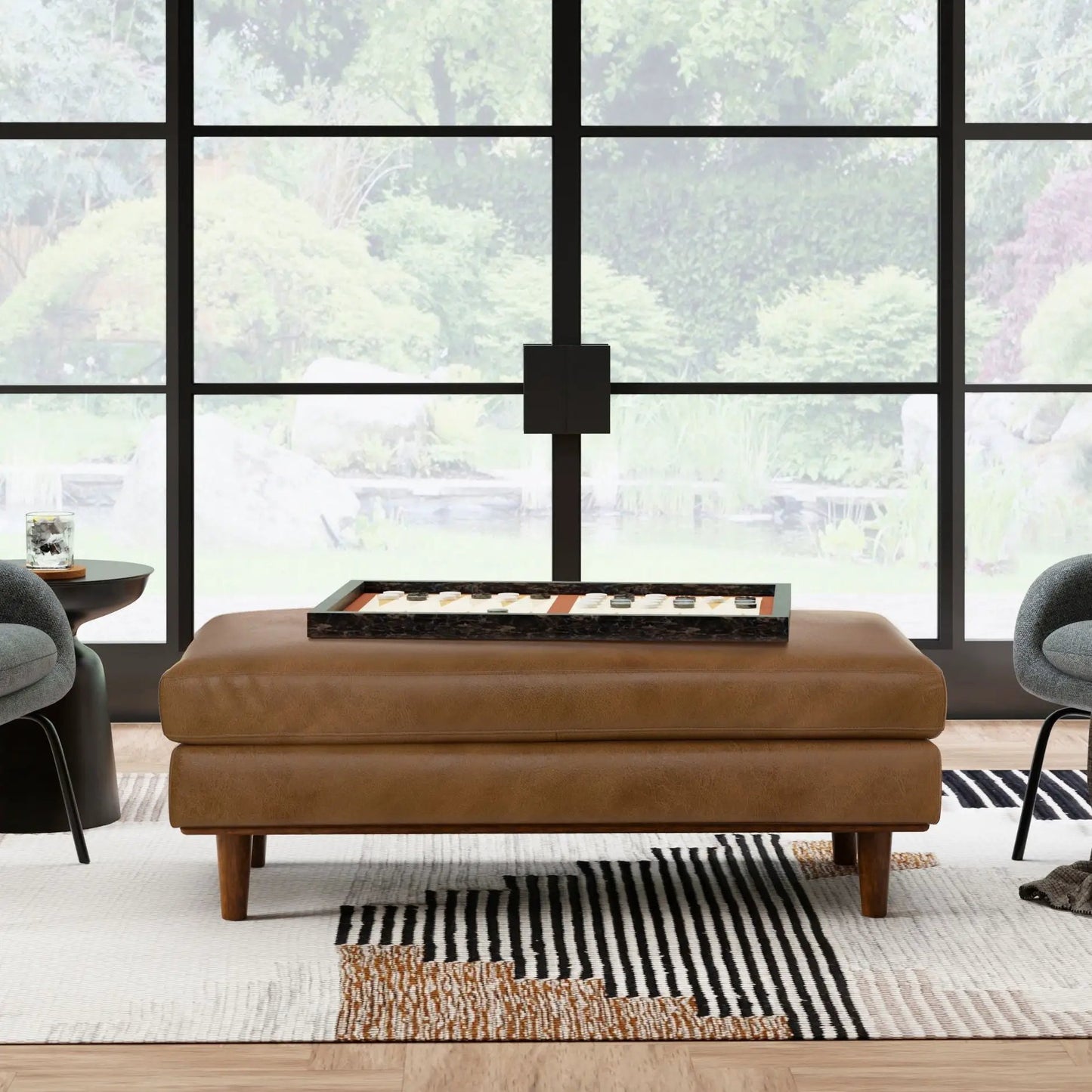 Morrison Handcrafted Ottoman Mid Century Style