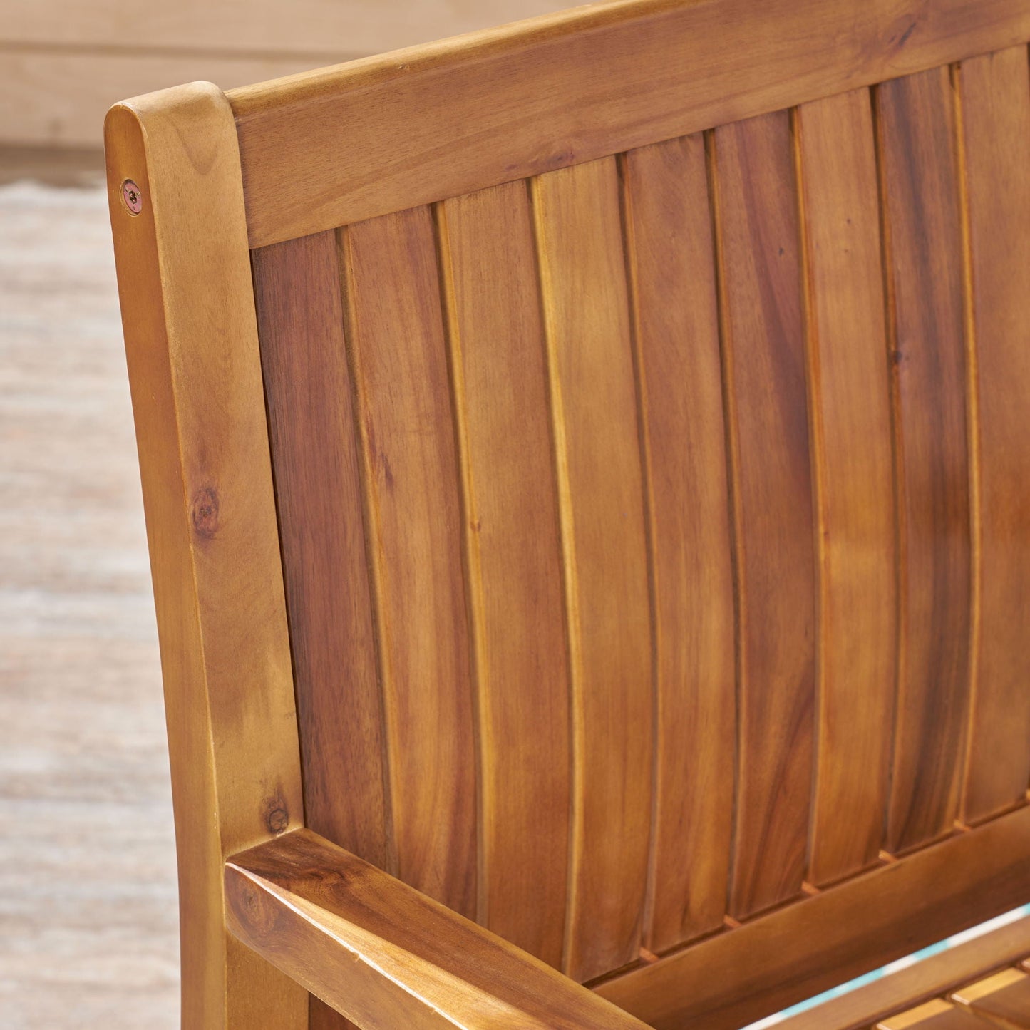 the Acacia Outdoor Dining Chairs and Slat Panels