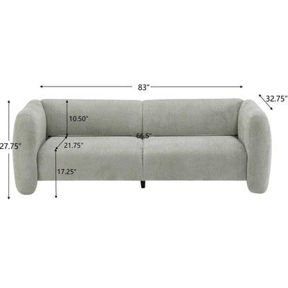 the Stylish Boucle Wave Design Modern Sofa