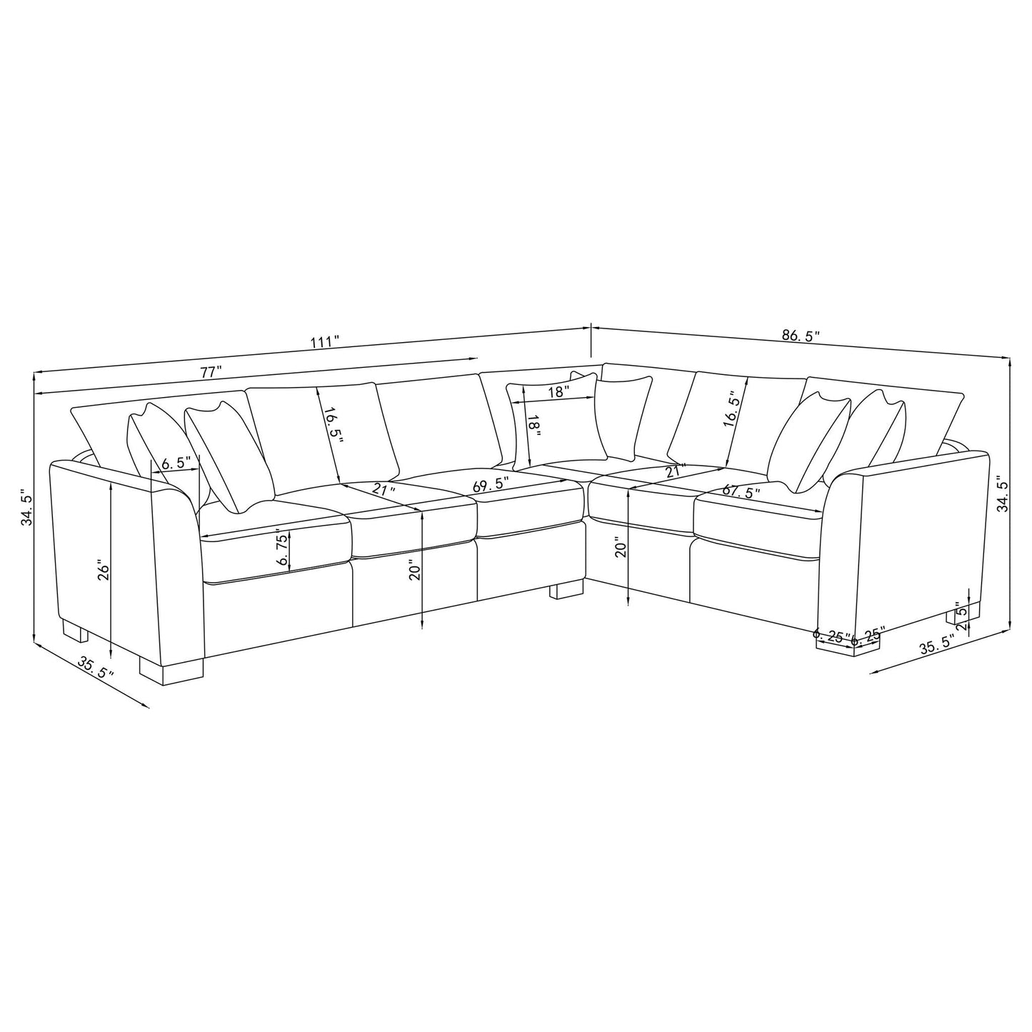 Radison upholstered sleeper sectional sofa greige with hidden sleeper by HouseOfZazla on Tampa Home & Garden Store