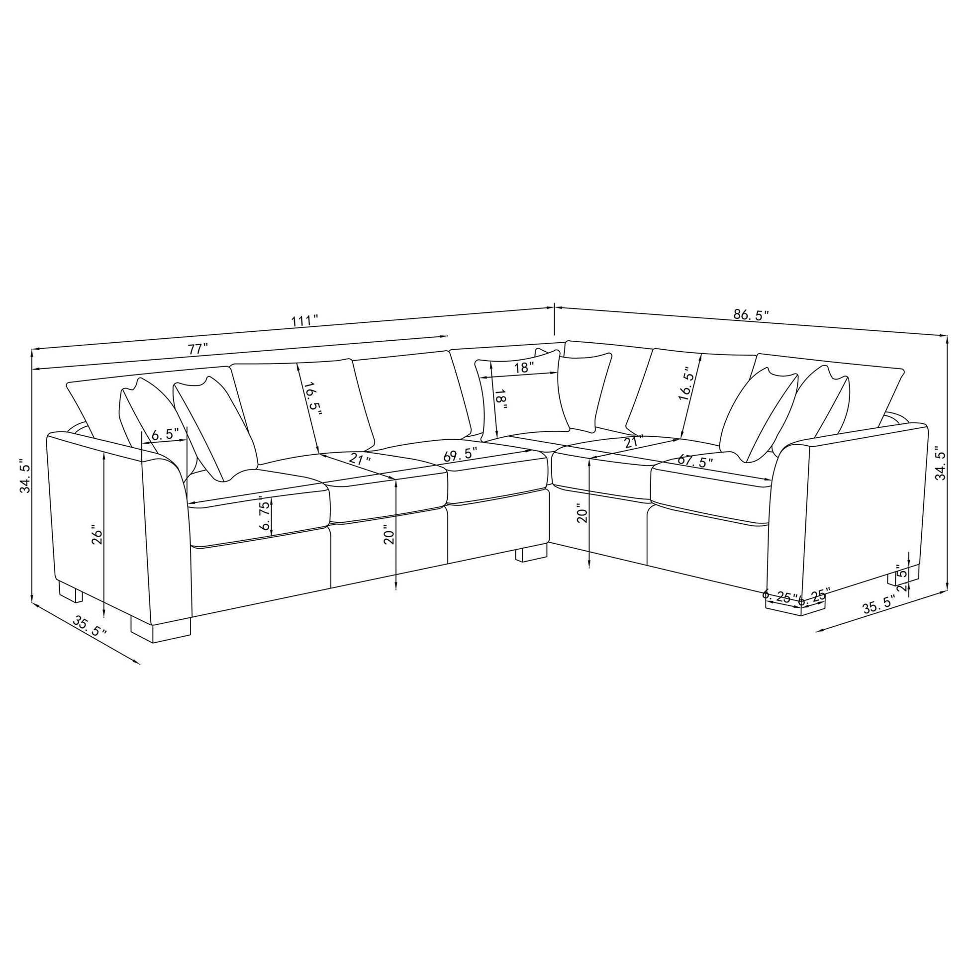 Radison upholstered sleeper sectional sofa greige with hidden sleeper by HouseOfZazla on Tampa Home & Garden Store