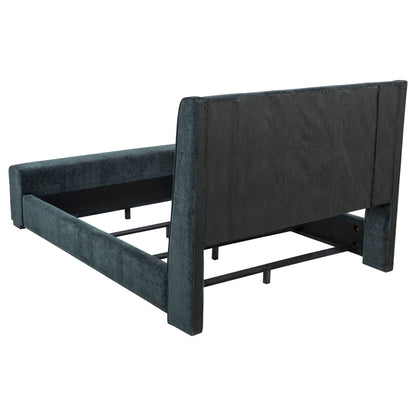 Modern Bed with Visual Flames and Bluetooth Audio