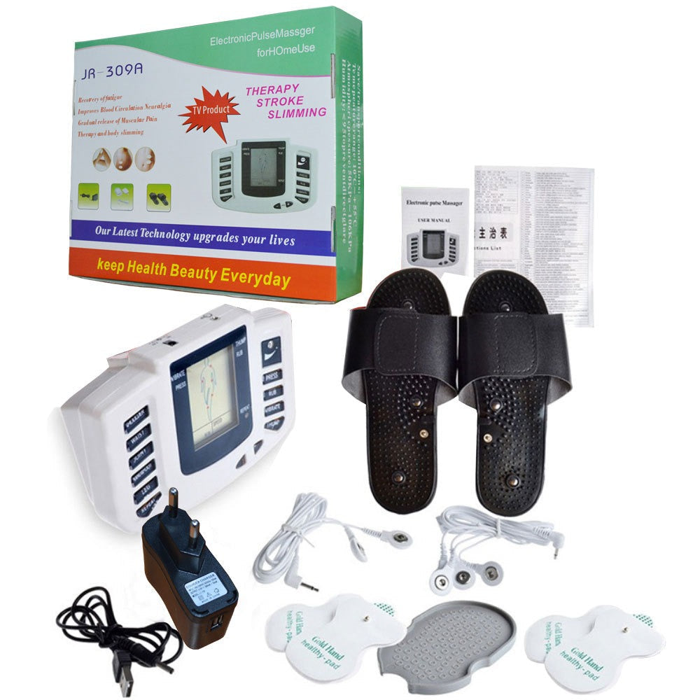 Digital meridian massager with foot therapy shoes Electronic acupuncture massager electrotherapy instrument - Tampa Home & Garden Store