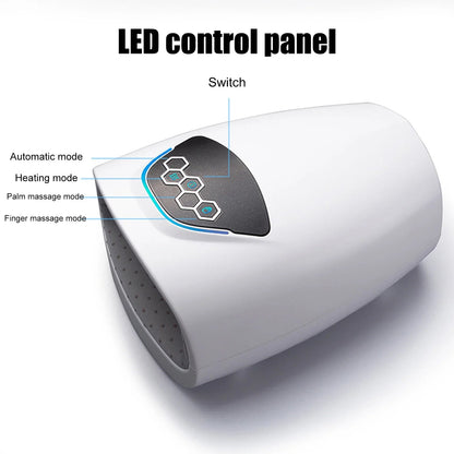 Electric Hand Massager Device Heat Finger Massage Pain Relief Therapy Air Compression Hand Care Palm Finger Massage Machine - Tampa Home & Garden Store