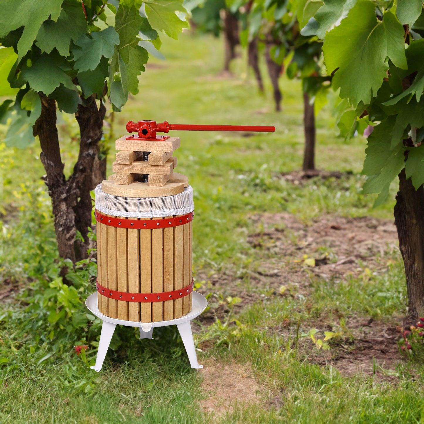 Fruit Wine Press and Crusher and Filter Bag,100% Nature Apple&Grape&Berries Crusher Manual Juice Maker for Kitchen - Tampa Home & Garden Store