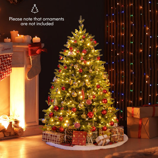 5 Feet Artificial Xmas Tree Hinged with 11 Lighting Modes and Remote Control - Tampa Home & Garden Store