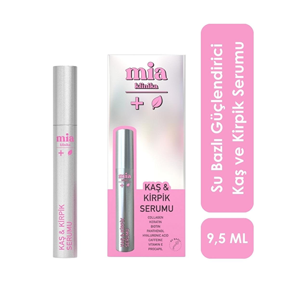 Mia Klinika Kaş & Kirpik Serumu eyelash & eyebrow serum tube with pink branding 9.5 ml on Tampa Home & Garden Store
