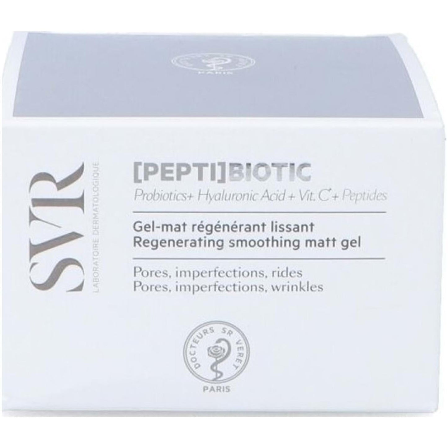 SVR Pepti Biotic Regenerating Smoothing Matt Gel 50ml box, Beauty Care Bag branding on Tampa Home & Garden Store
