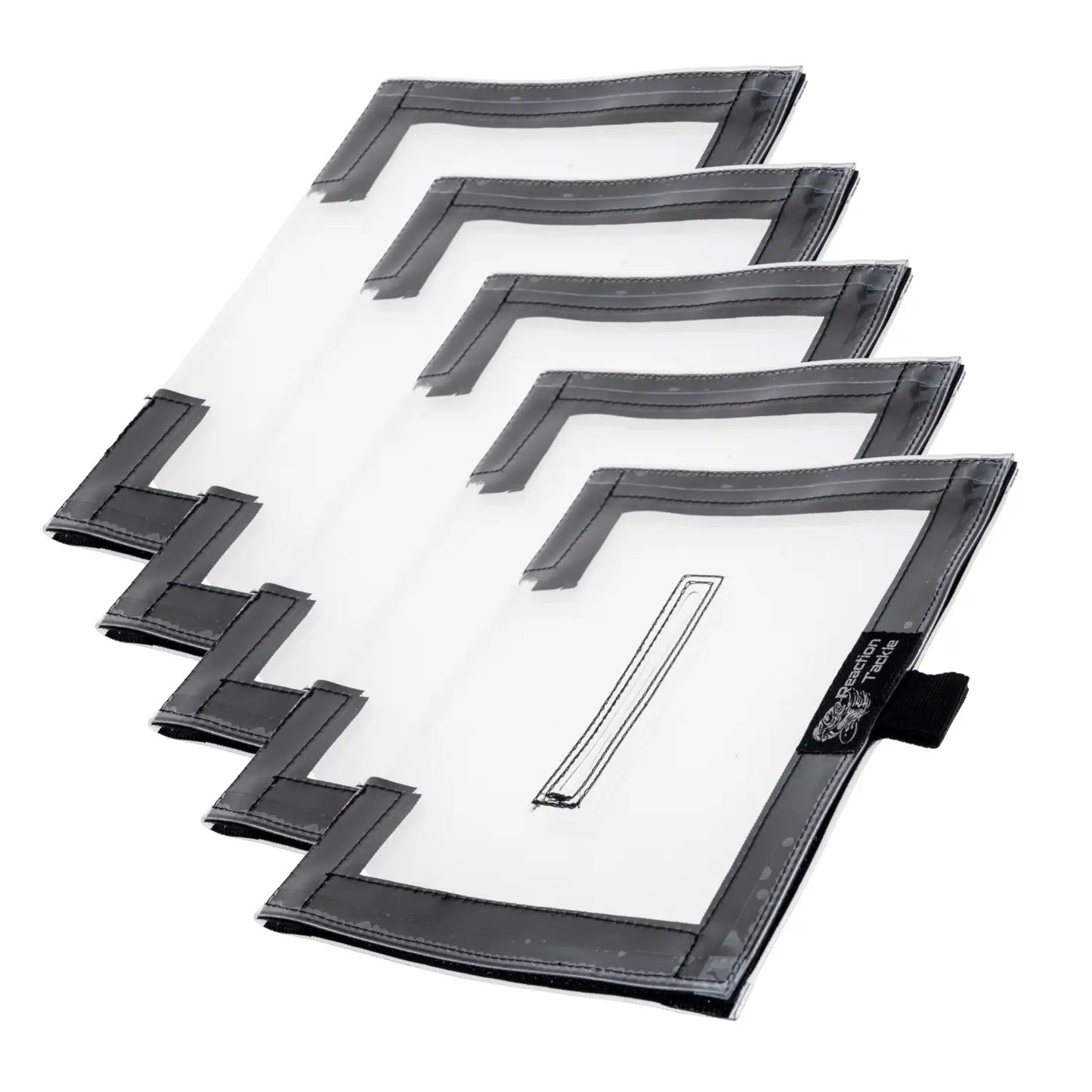 Reaction Tackle Lure Wraps for All Sizes, white with dark gray reinforced edges, set of 5 on Tampa Home & Garden Store