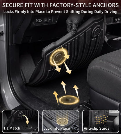 Umbrauto floor mats for Toyota Tacoma 2016-2023, all-weather TPE, front & rear on Tampa Home & Garden Store