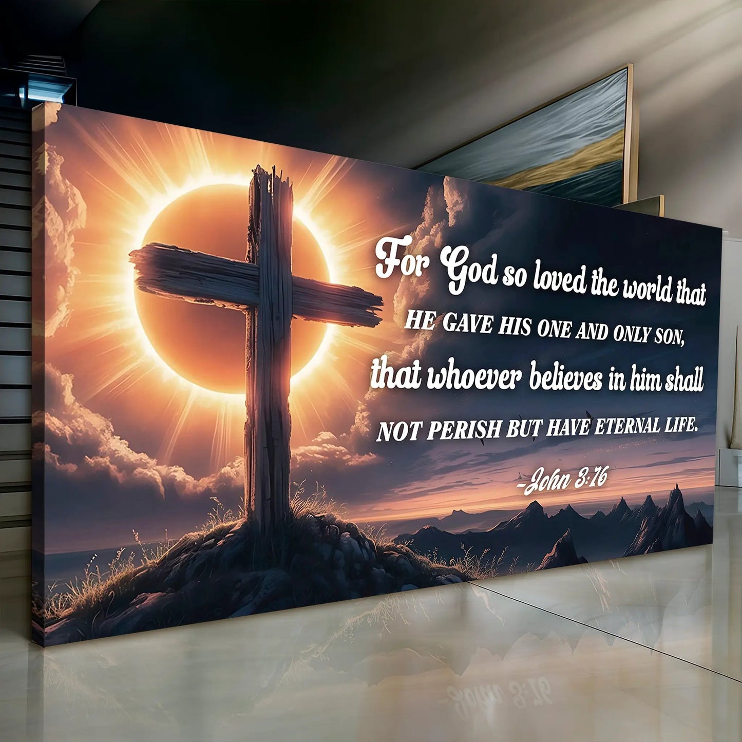 John 3 16 Faith Sign for God so Loved the World