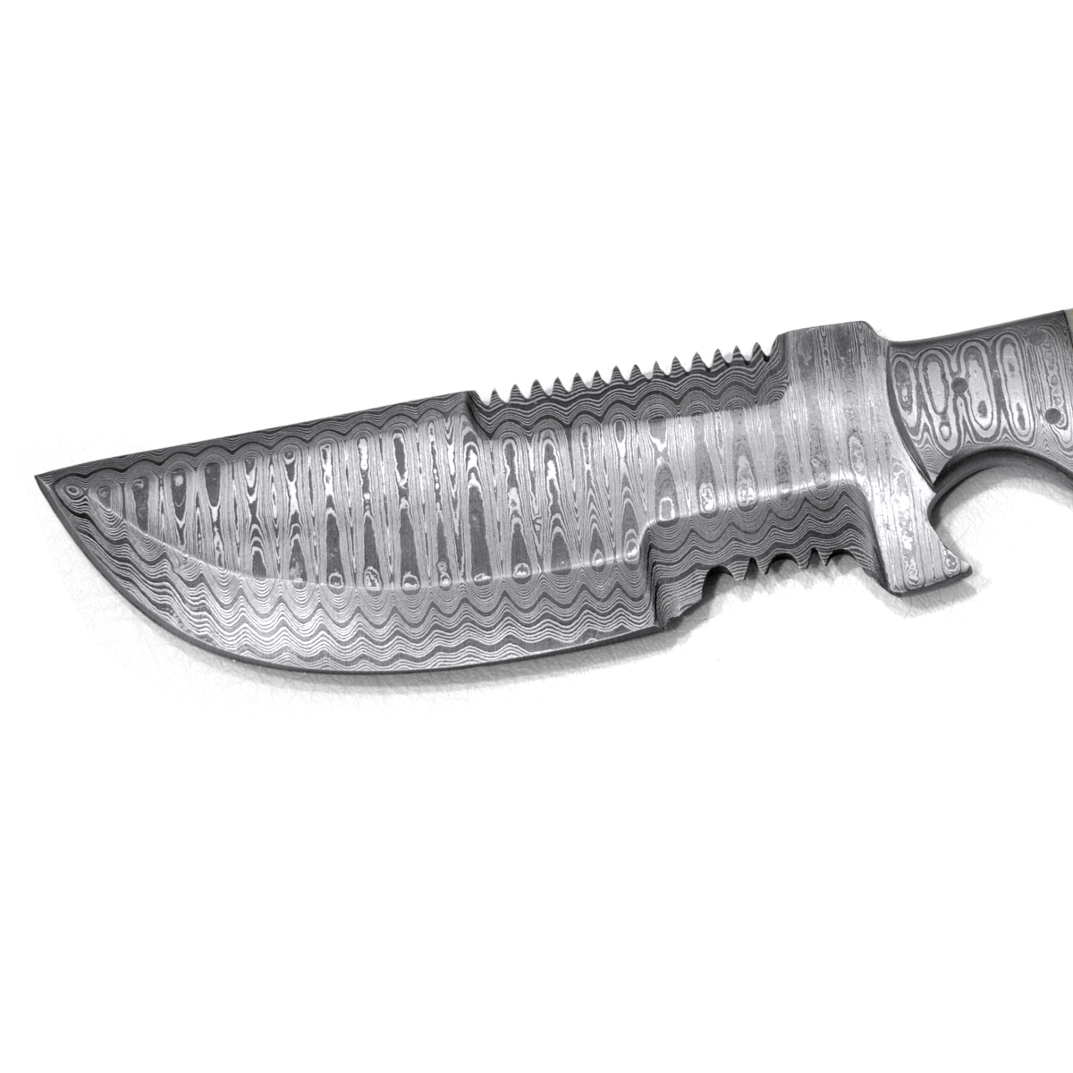 Damascus Custom Tracker Limited Run knife by Titan International K, damascus-patterned blade on Tampa Home & Garden Store