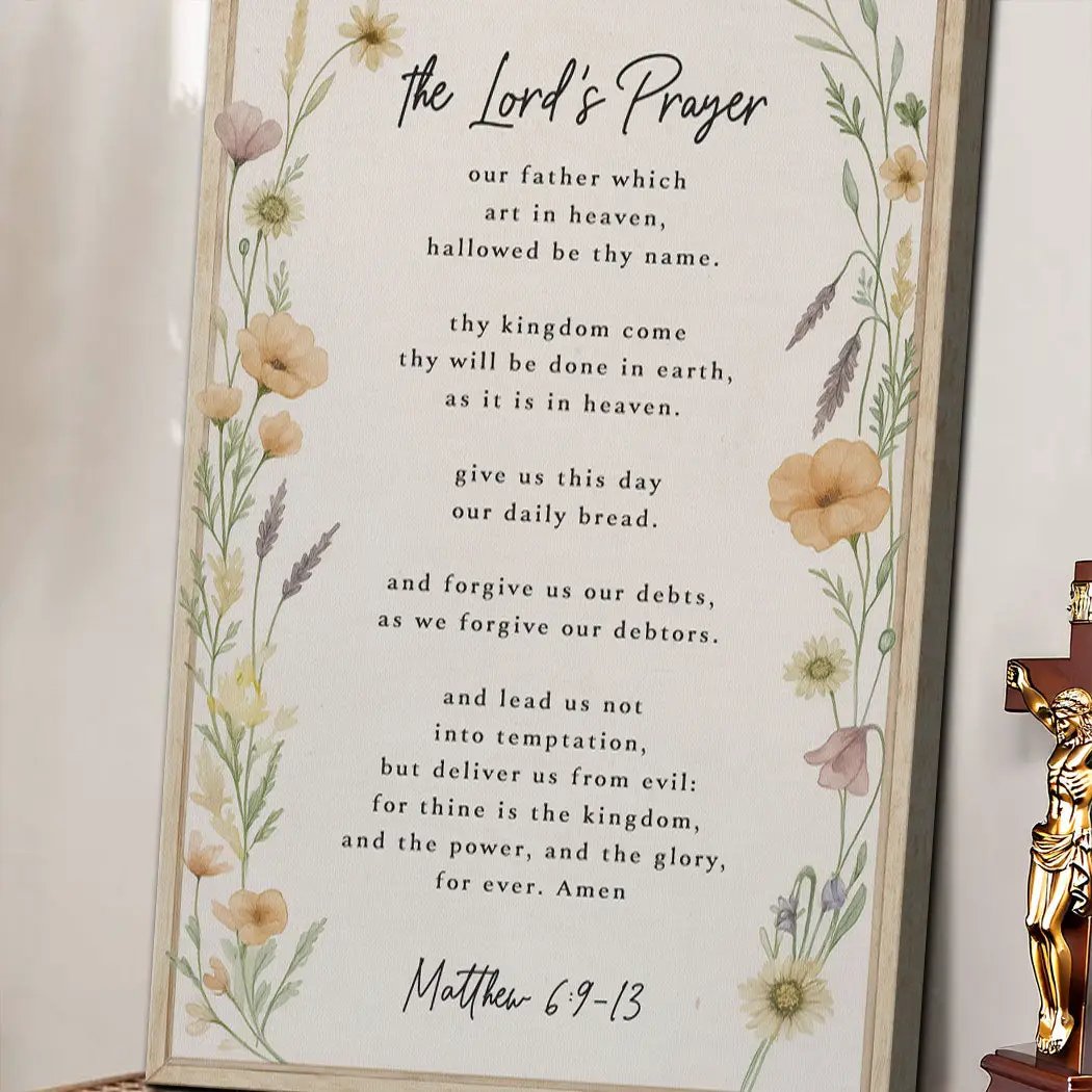 the Lord's Prayer Faith Sign III Home Decor