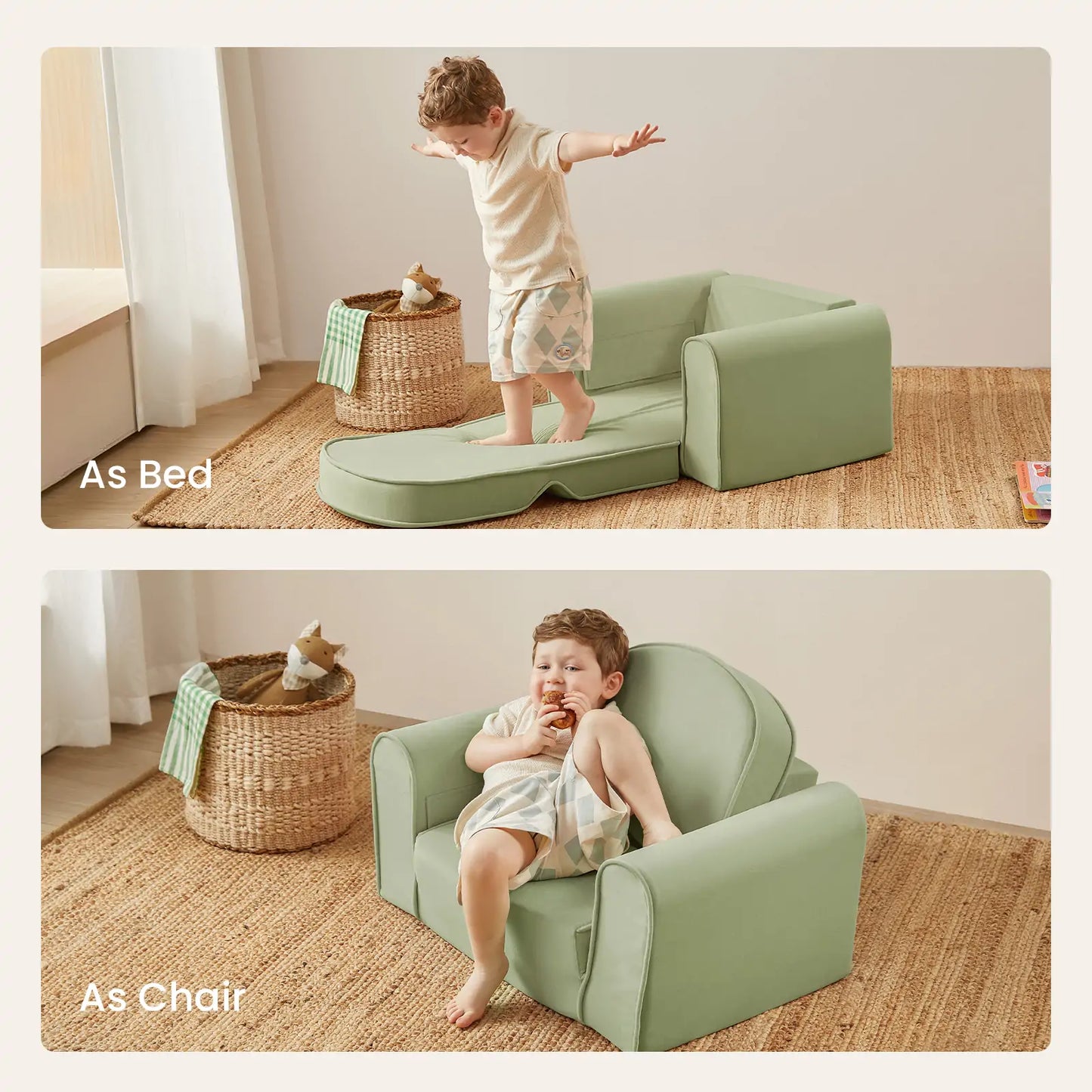 Tiny Land GentleSnug Kid Chair play sofa mint green kid-sized with rounded arms by Tiny Land INC on Tampa Home & Garden Store