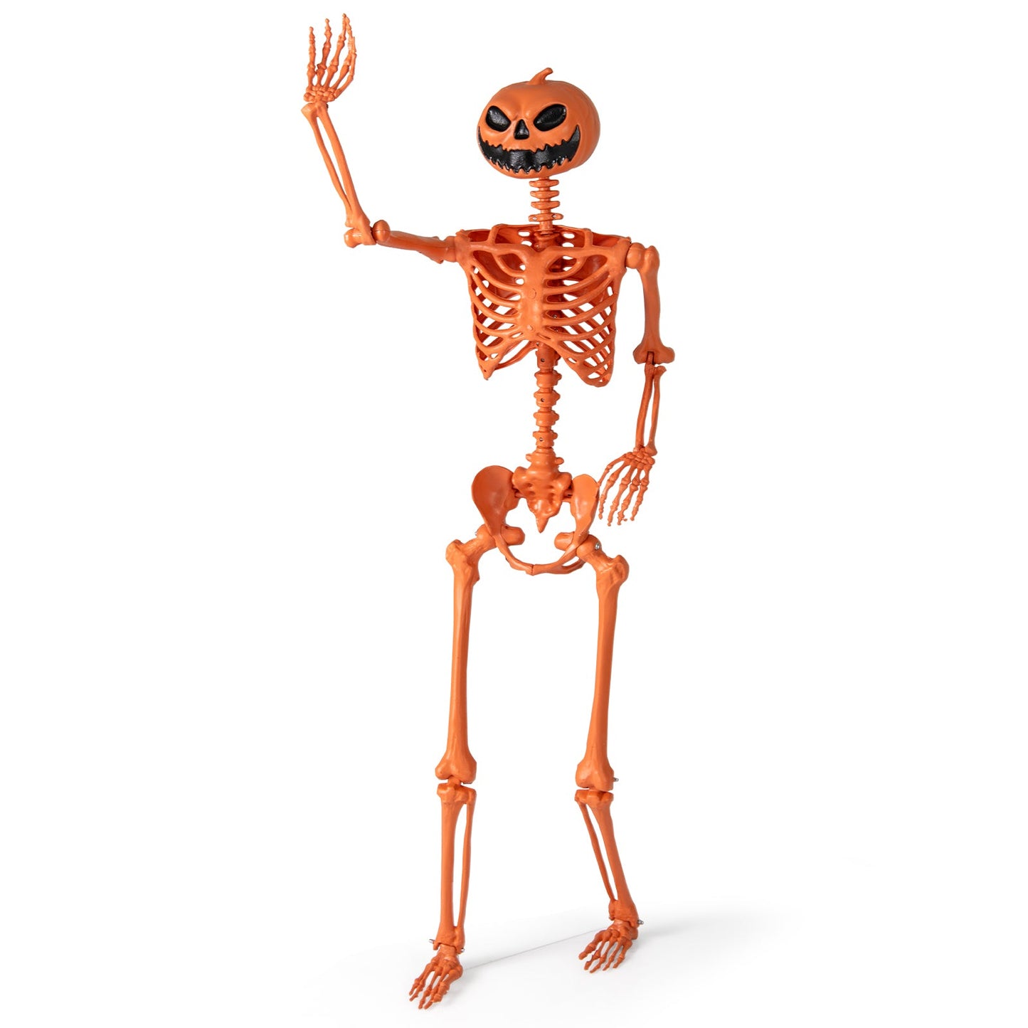 5.2 ft orange life-size pumpkin-headed skeleton with movable joints DirectDeals on Tampa Home & Garden Store