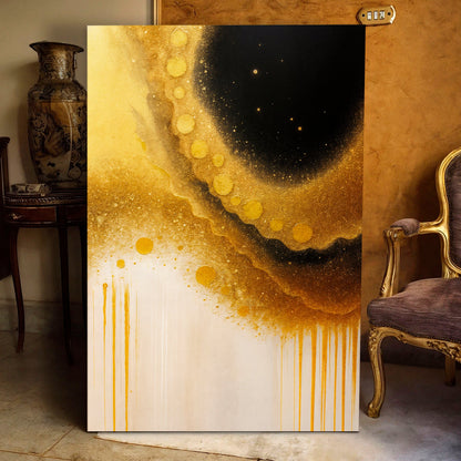 Canvas Minimalist Black and Gold Wall Art by Tailored Canvases, Crafting Canvas on Tampa Home & Garden Store