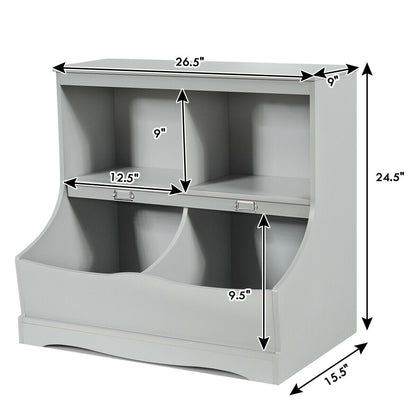 Kids Floor Cabinet Multi-Functional Bookcase