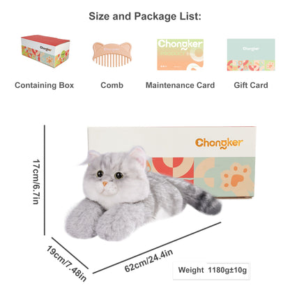 Soft and Lying Silver British Shorthair Plush