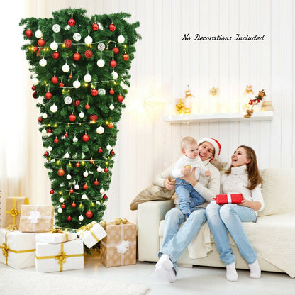7 Feet Unlit Upside-Down Artificial Christmas Tree DirectDeals green evergreen on Tampa Home & Garden Store