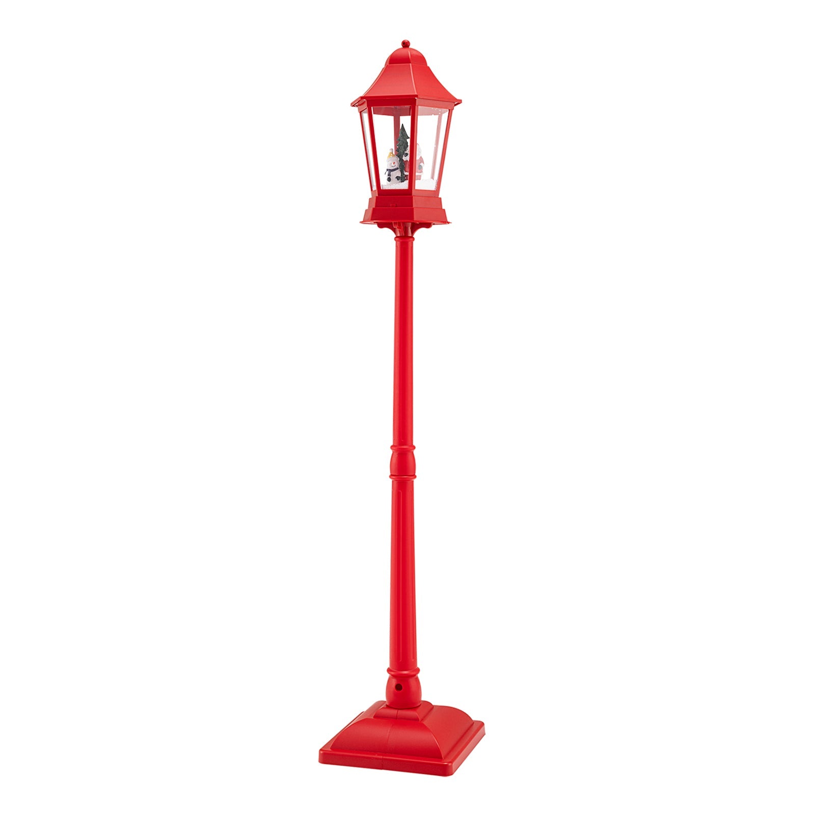 5.3 ft red musical Christmas street lamp with blowing snow and LED lights DirectDeals on Tampa Home & Garden Store