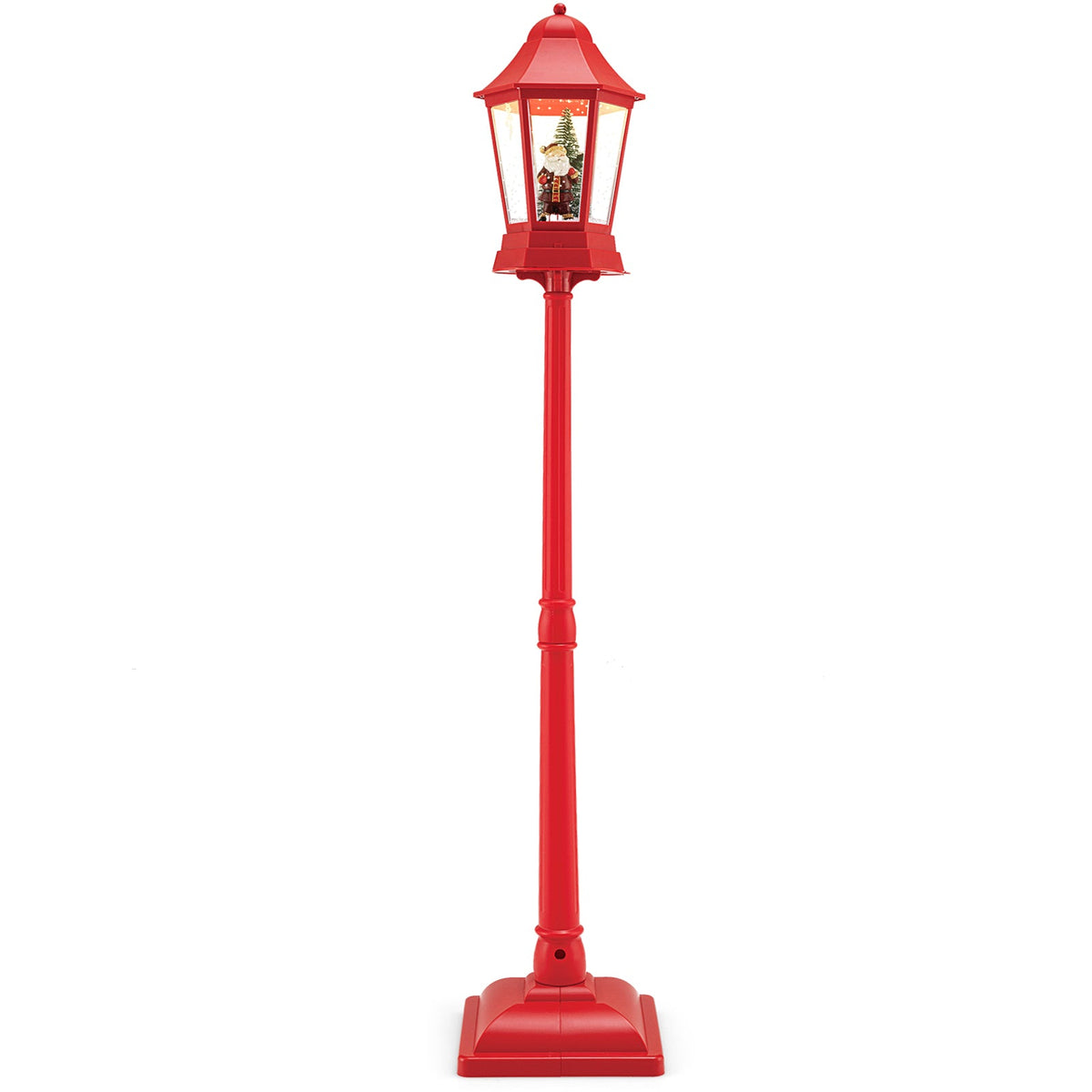 5.3 ft red musical Christmas street lamp with Santa in lantern 60 LEDs DirectDeals on Tampa Home & Garden Store
