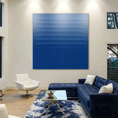 Minimalist blue gradient abstract wall art canvas by Tailored Canvases, crafting canvas on Tampa Home & Garden Store