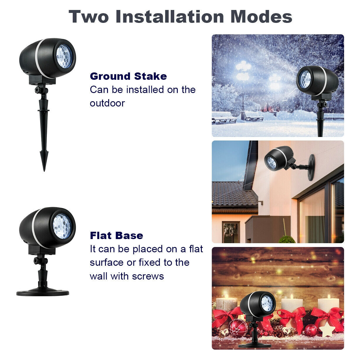 Outdoor waterproof Christmas snowflake LED projector with remote DirectDeals gobo projector on Tampa Home & Garden Store