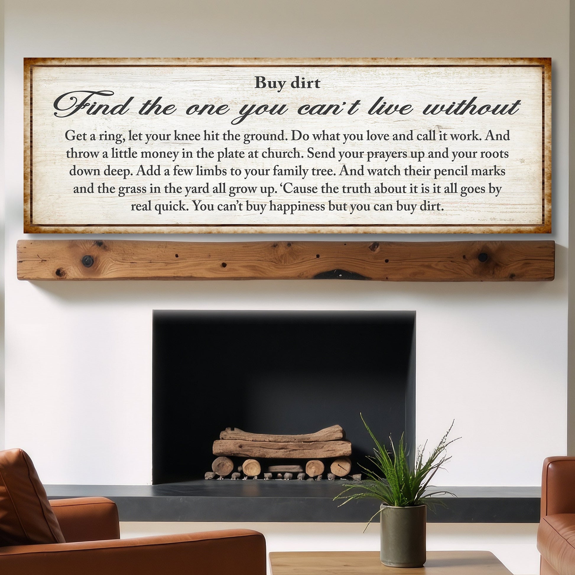 Find The One You Can't Live Without Family Sign II canvas sign Tailored Canvases on Tampa Home & Garden Store
