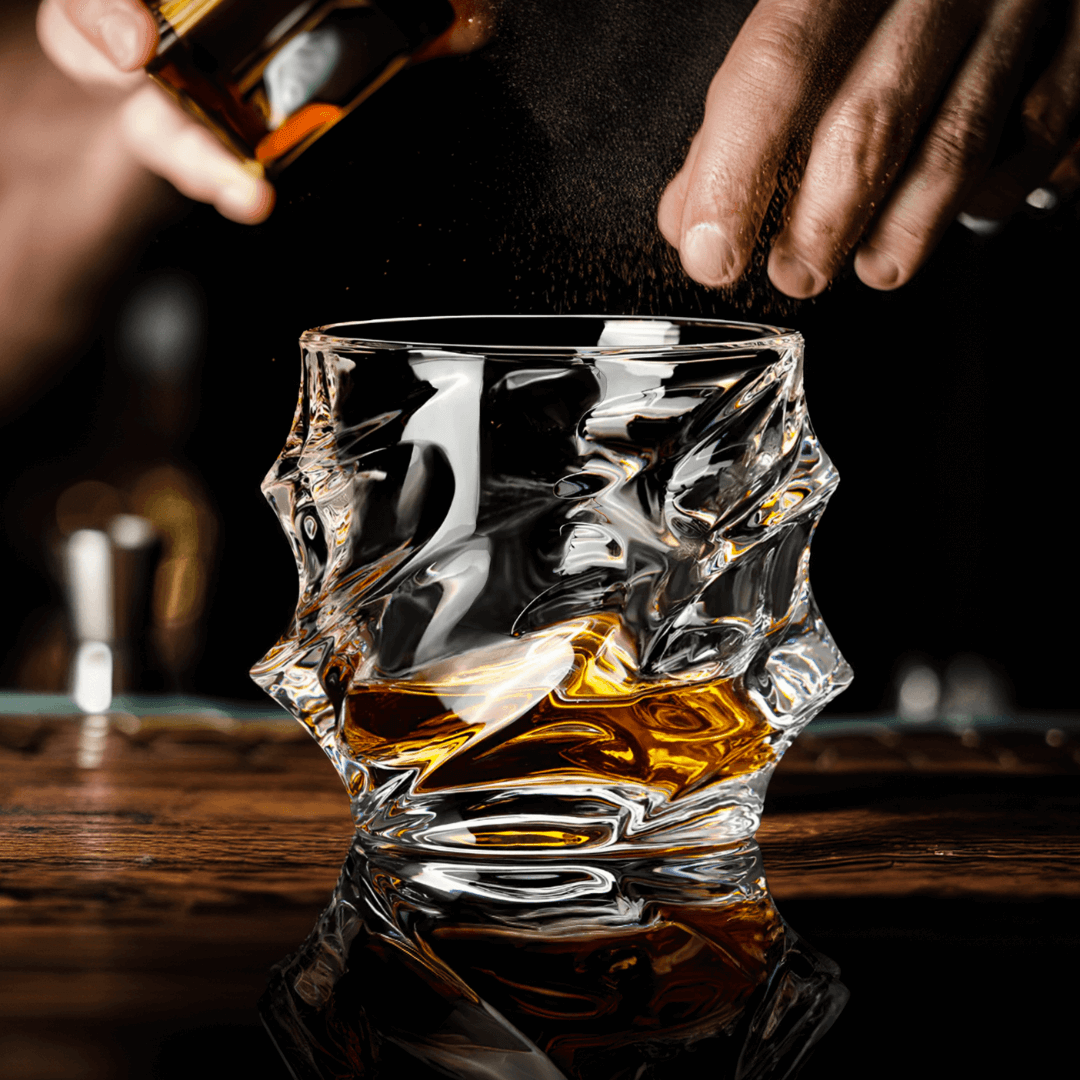 Handcrafted Storm and the Crystal Whisky Glass