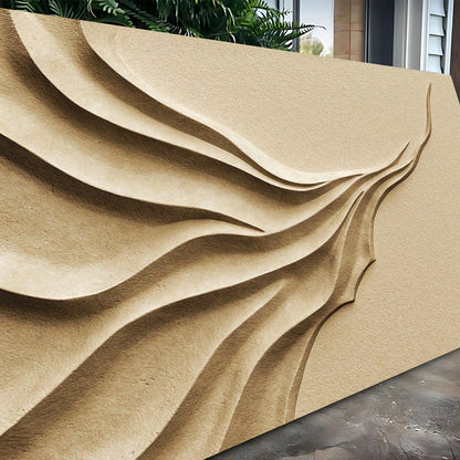 Beige Minimalist Wall Art II canvas by Tailored Canvases, crafting canvas with textured sand-dune curves on Tampa Home & Garden Store