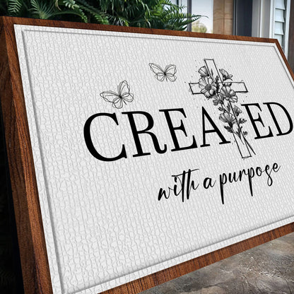 Created With A Purpose Faith Sign II canvas by Tailored Canvases with butterflies on Tampa Home & Garden Store