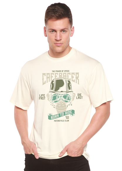 CafeRacer bamboo viscose/organic cotton short sleeve graphic tee with goggles print front on Tampa Home & Garden Store