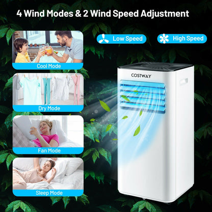 Aire Acondicionado Portátil 10000 BTU Enfriador de Aire Evaporativo Deshumidificador-Blanco