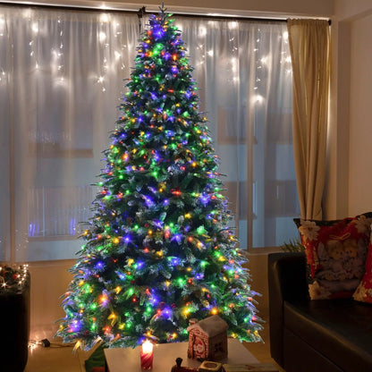 Pre Lit Snowy Christmas Hinged Tree with Lights