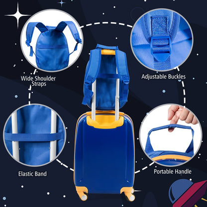2pc kids luggage set blue rolling suitcase & backpack GemGear on Tampa Home & Garden Store