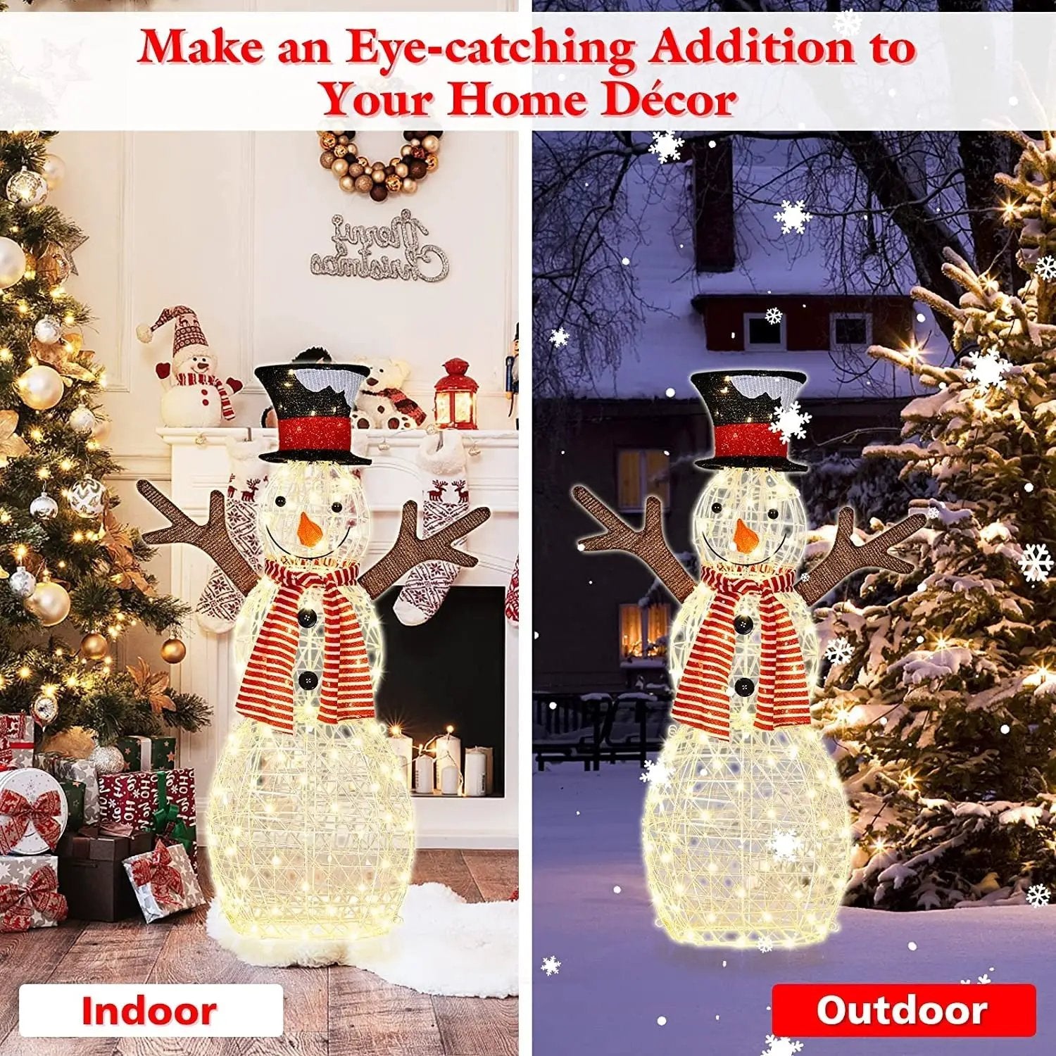 Snowman lighted Christmas figure with 80 pre-lit lights, indoor/outdoor display DirectDeals on Tampa Home & Garden Store