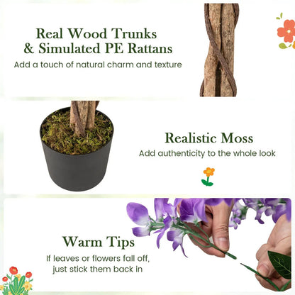 Artificial Wisteria Trees 5.5 Ft With Nursery Pots
