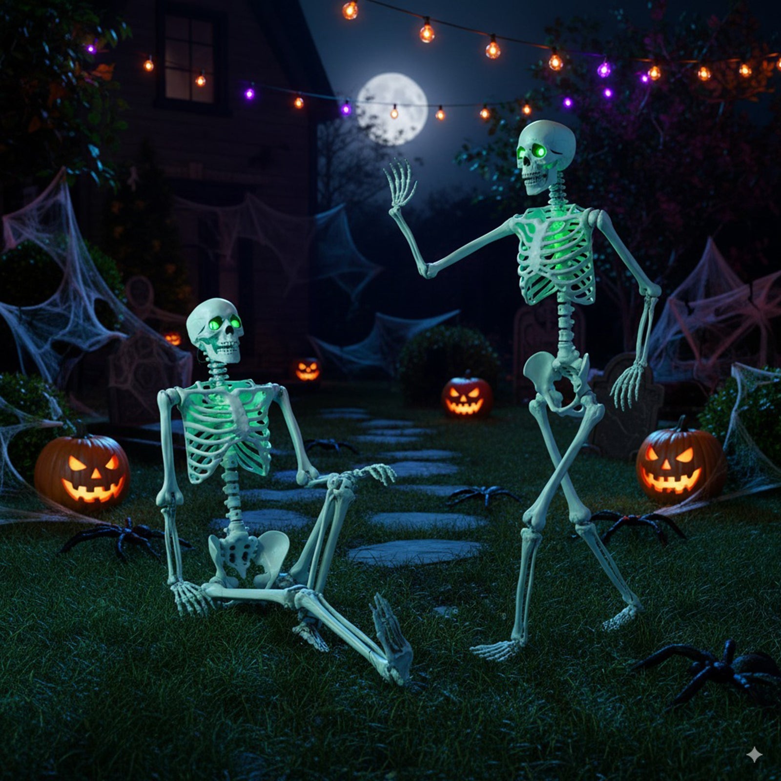 5.5 ft Halloween skeletons life-size posable cardboard cutouts DirectDeals for decoration on Tampa Home & Garden Store