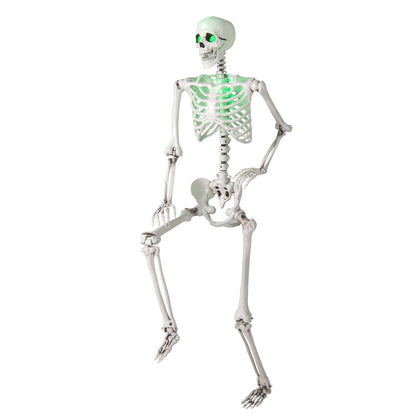 5.5 ft Halloween skeleton life-size posable figure with glowing green eyes DirectDeals on Tampa Home & Garden Store