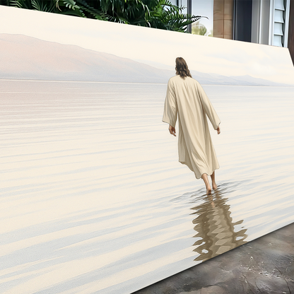 Reflections Faith Wall Art XII canvas Tailored Canvases seascape with figure walking in water on Tampa Home & Garden Store