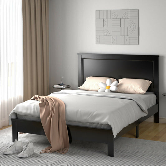 Full Size Platform Slat Bed Frame with High Headboard - Tampa Home & Garden Store