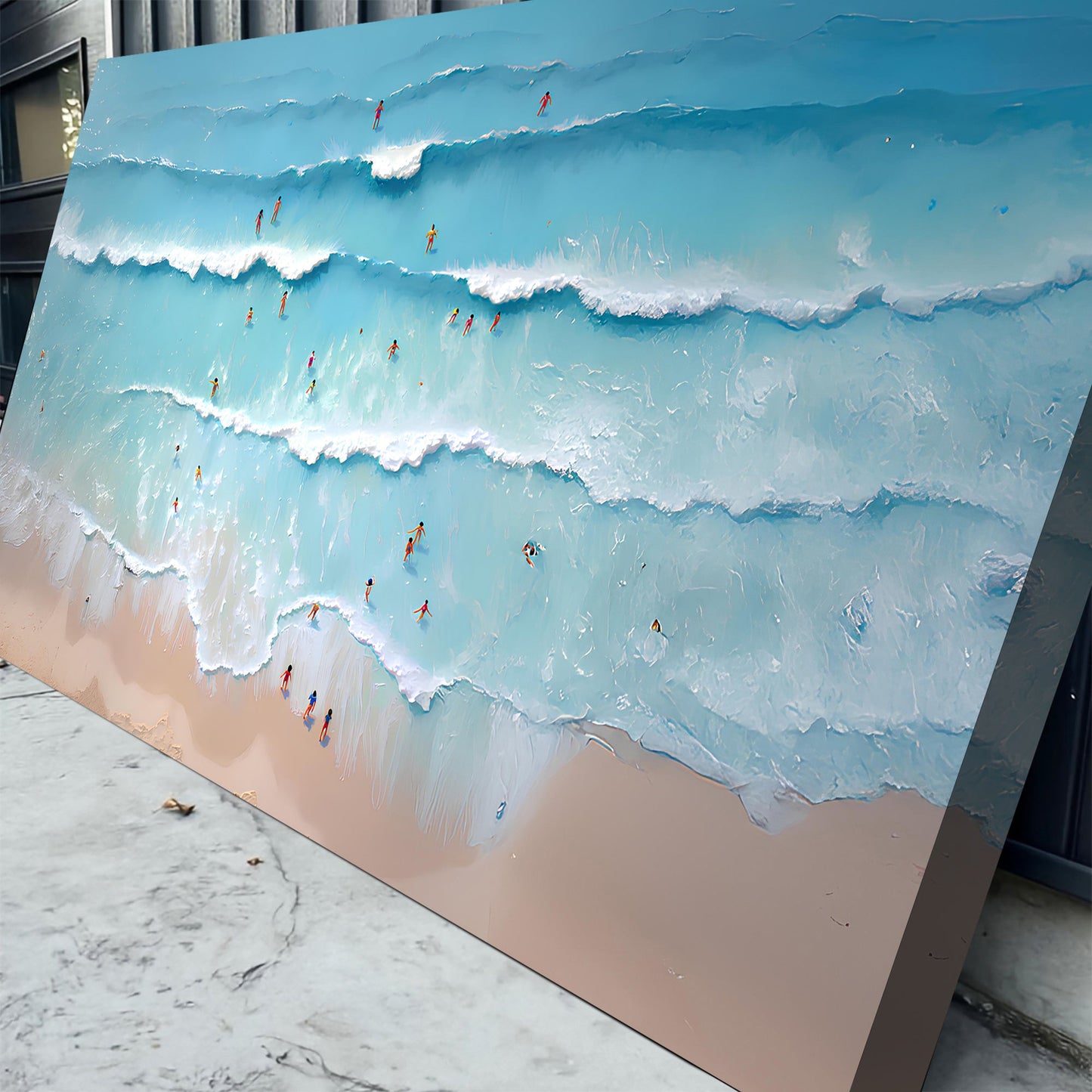 Beach Days Wall Art VIII canvas Tailored Canvases blue waves surfers crafting canvas 4-pack on Tampa Home & Garden Store