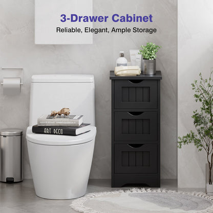 Bathroom Floor Freestanding Storage Organizer with 3 Drawers