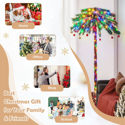 6 Feet Pre-Lit Artificial Tropical Christmas Palm Tree with 210 multicolor LED lights on Tampa Home & Garden Store