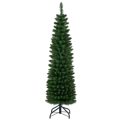 5–9 ft pencil artificial Christmas tree DirectDeals with green needles on metal stand on Tampa Home & Garden Store
