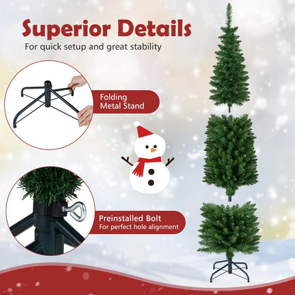 5/6/7/8/9 ft pre-lit artificial Christmas tree with warm white LEDs and folding metal stand on Tampa Home & Garden Store