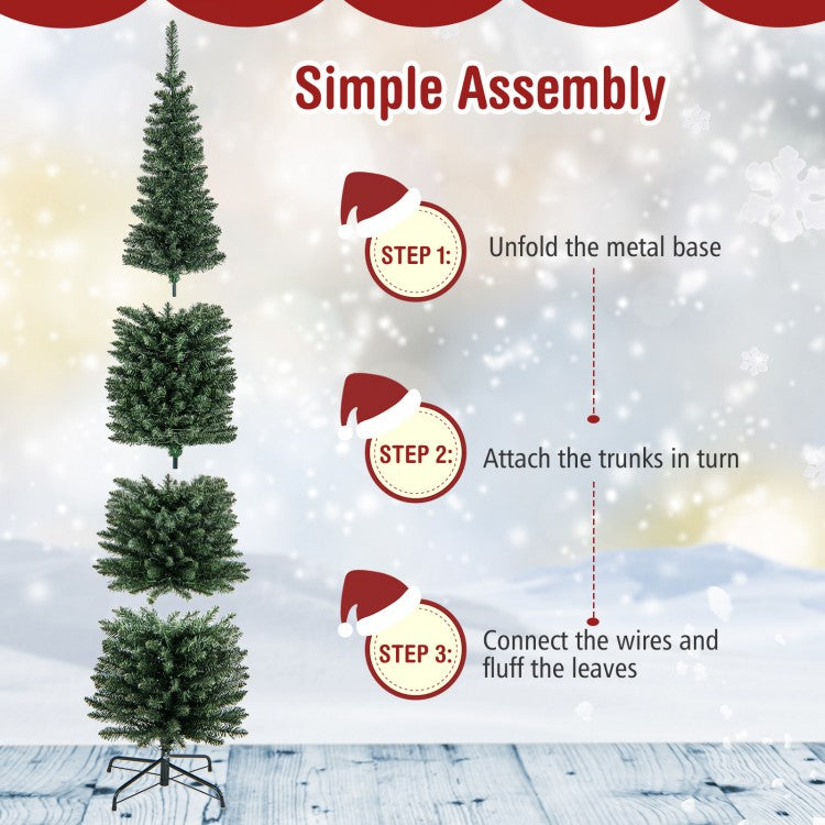 5-9 ft prelit pencil Christmas tree DirectDeals white LED lights on Tampa Home & Garden Store