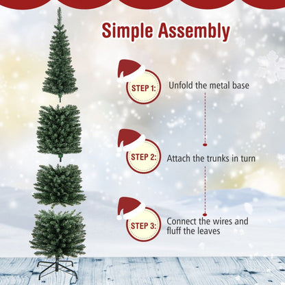 5-9 ft prelit pencil Christmas tree DirectDeals white LED lights on Tampa Home & Garden Store