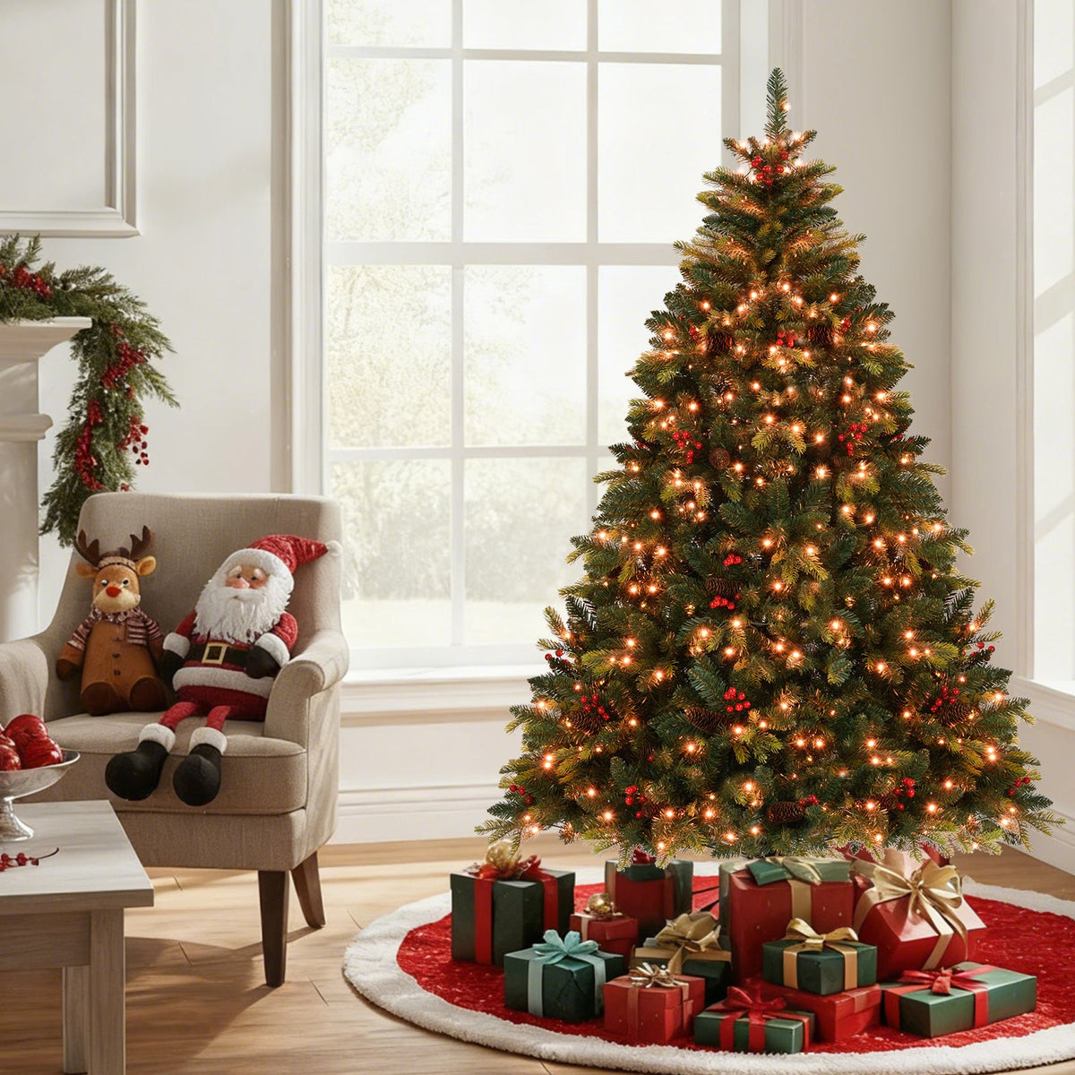 5/6/7/8 ft artificial Christmas tree with LED lights and remote APP control DirectDeals on Tampa Home & Garden Store